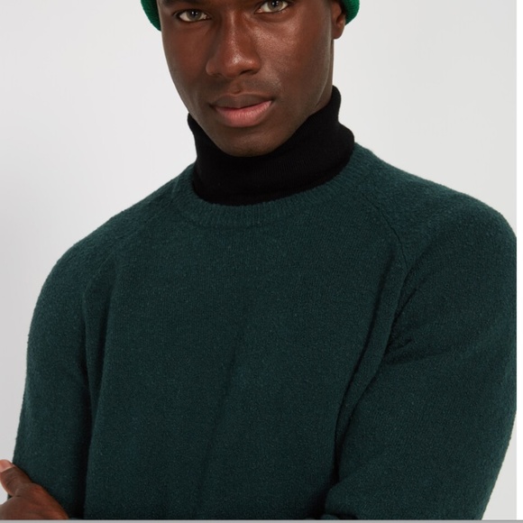Frank & Oak Dark Green Crewneck Sweater - Picture 2 of 16